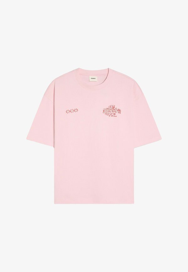 Bershka PRINT - TSHIRT - Print T-shirt - light pink