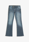 Bershka LOW-RISE - Bootcut jeans - dark blue