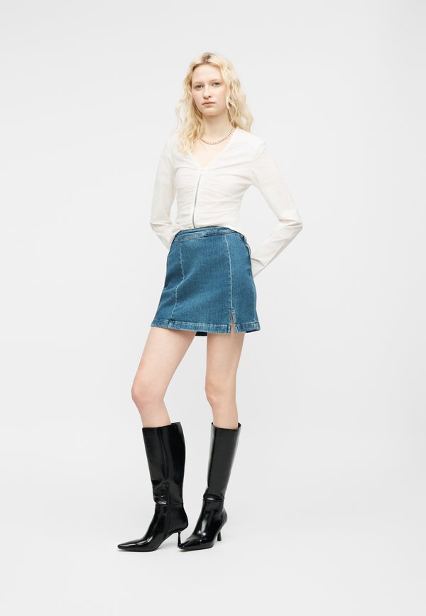 Pieces Mini PCSILKE HW SLIT DENIM