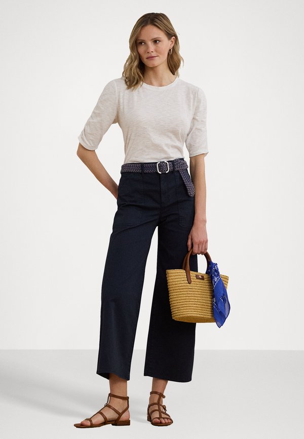 Lauren Ralph Lauren SLUB COTTON JERSEY ELBOW SLEEVE T-SHIRT