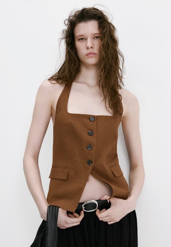 Mango ADULT - Waistcoat - brown