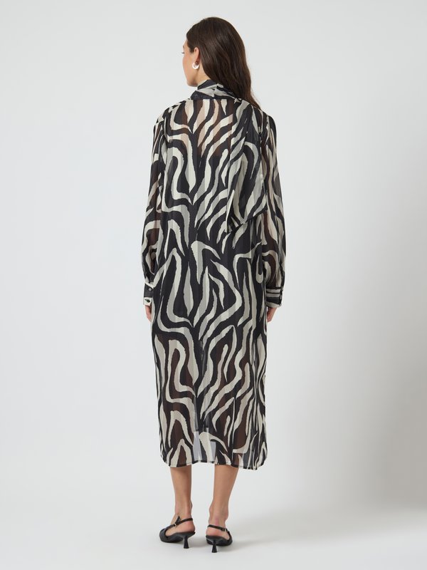 YAS YASTWIGSY TIE NECK LONG DRESS