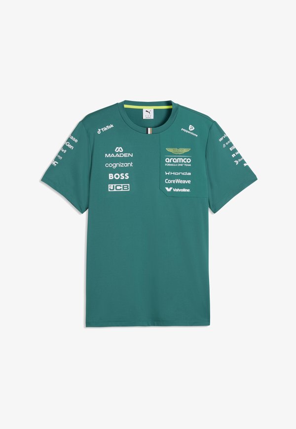 Puma PUMA X ASTON MARTIN ARAMCO F1® TEAM REPLICA T-SHIRT UNISEX - Print T-shirt - green lux
