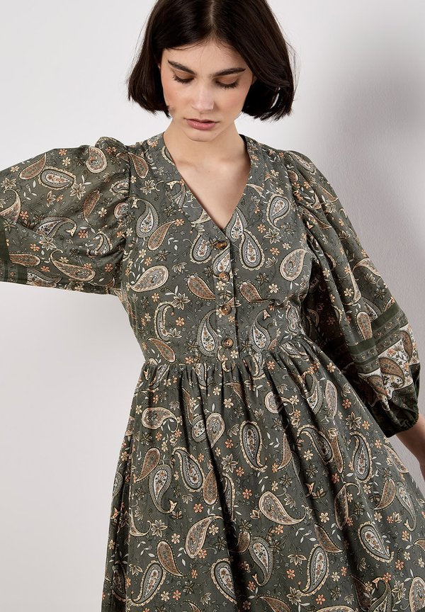 Apricot PAISLEY PRINT