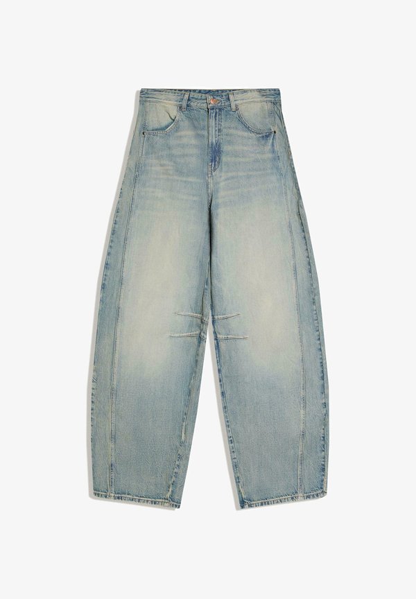 Bershka BARREL JEANS - Baggy Jeans - light blue