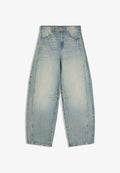 Bershka BARREL JEANS - Baggy Jeans - light blue