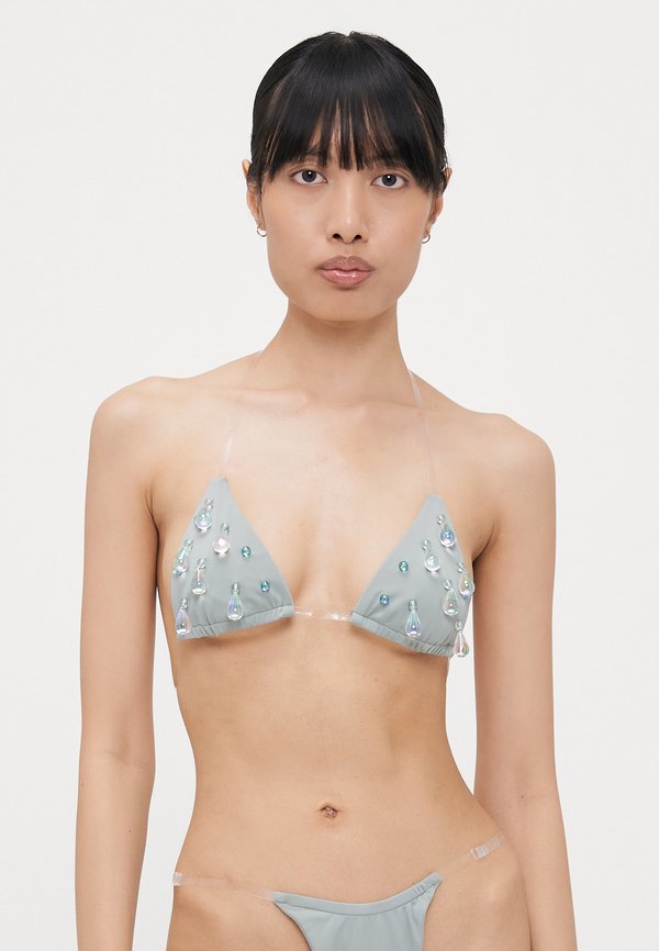 Jaded London TRIANGLE WITH CLEAR STRAPS DROPLET BEADING