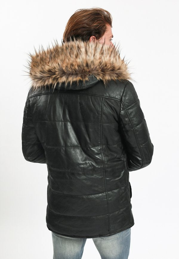 Lee Cooper DOWNJACKET WITH ROUND COLLAR AND REMOVABLE HOOD WITH SYNTH