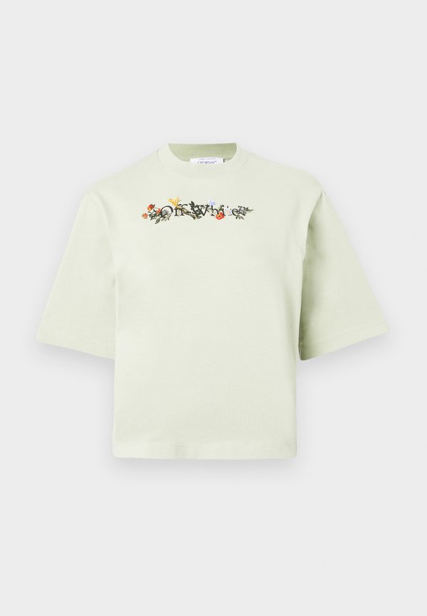 OFF-WHITE BOOKISH FLOWERS BOXY TEE
