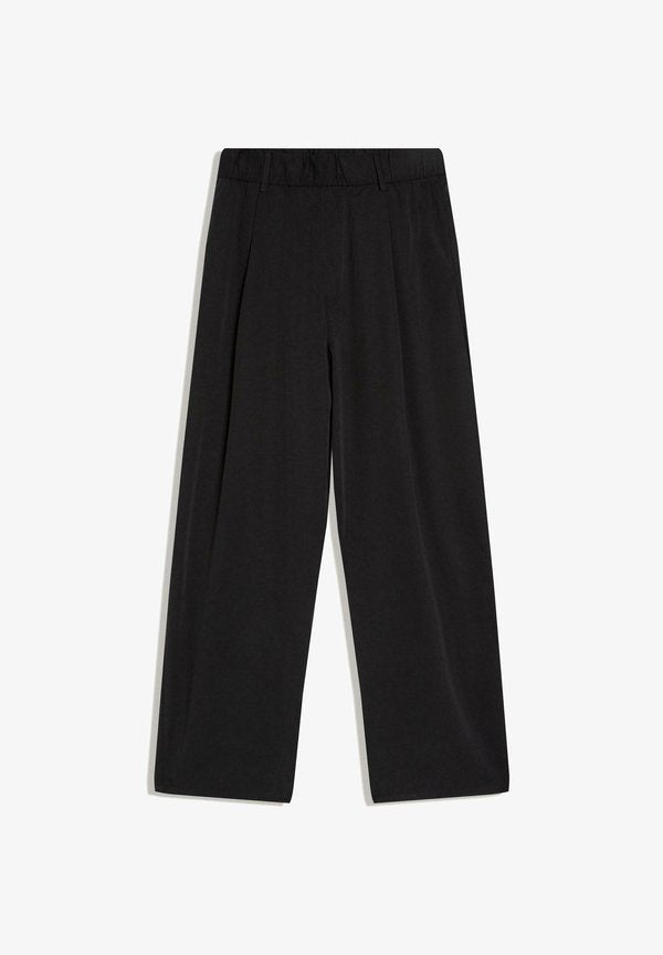 Bershka SUPER DARTED - Trousers - black