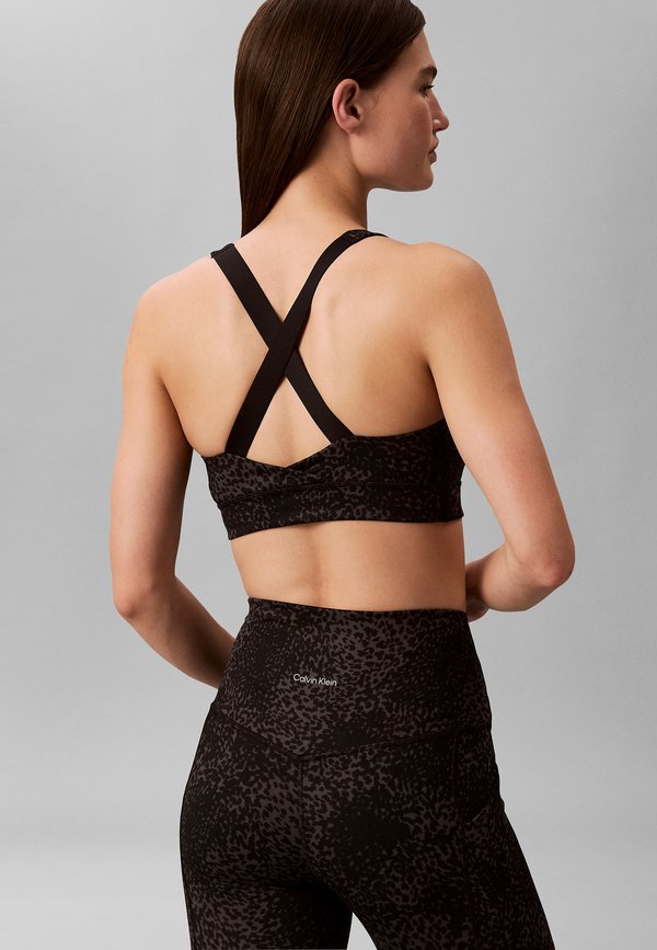 Calvin Klein Underwear SOFT SPORT MED SUPPORT BRA PRINT - CALVIN KLEIN SPORT