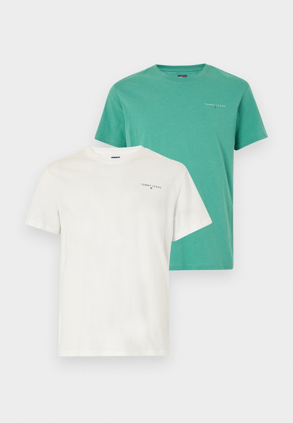 Tommy Jeans 2-PACK LINEAR LOGO SLIM JERSEY T-SHIRTS