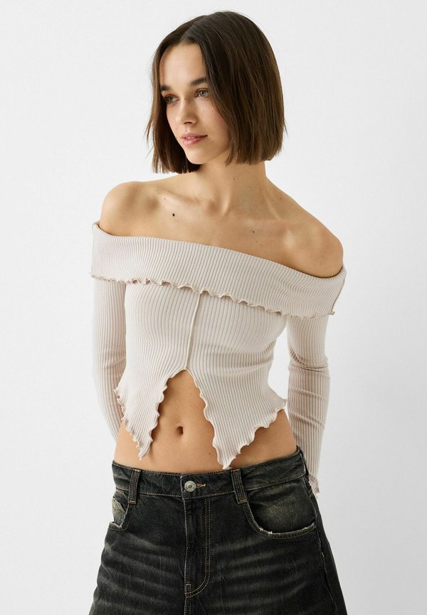 Bershka LONG SLEEVE BARDOT NECK