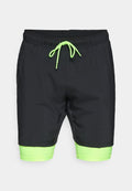 adidas Performance CLUB CLIMACOOL 2IN1 SHORTS - 2-in-1 shorts - black/lucid lemon