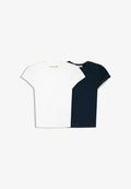Bershka SHORT SLEEVE ROUND NECK - 2-PACK  - Basic T-shirt - blue