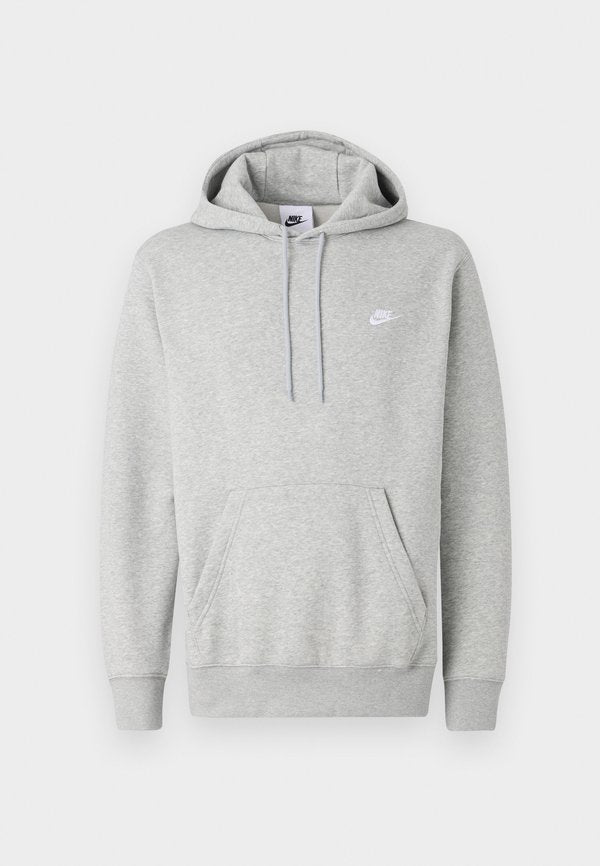 Nike Sportswear CLUB HOODIE - Hoodie - dark grey heather light smoke grey white