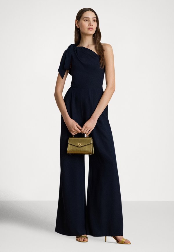 Lauren Ralph Lauren BOW TRIM CREPE ONE-SHOULDER JUMPSUIT