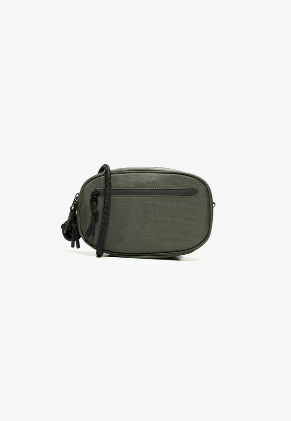 Bershka TECHNICAL - CROSSBODY BAG - Cross body bag - dark green