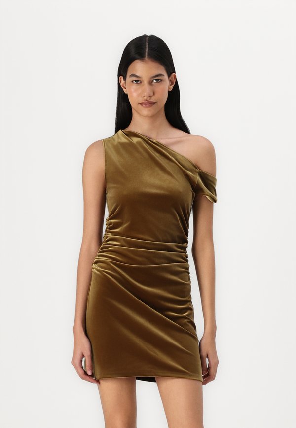 Abercrombie & Fitch Off-The-Shoulder Velvet Mini Dress