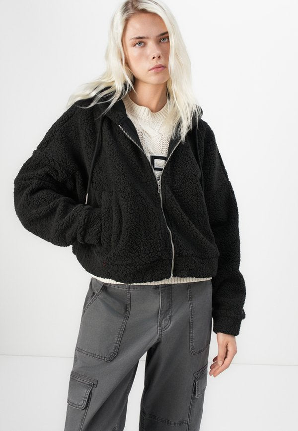 Noisy May NMCUDDLE CROP HOOD JACKET