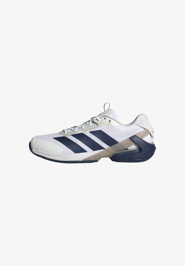 adidas Performance ADIZERO UBERSONIC 5 - Multicourt tennis shoes - cloud white   dark blue   silver metallic