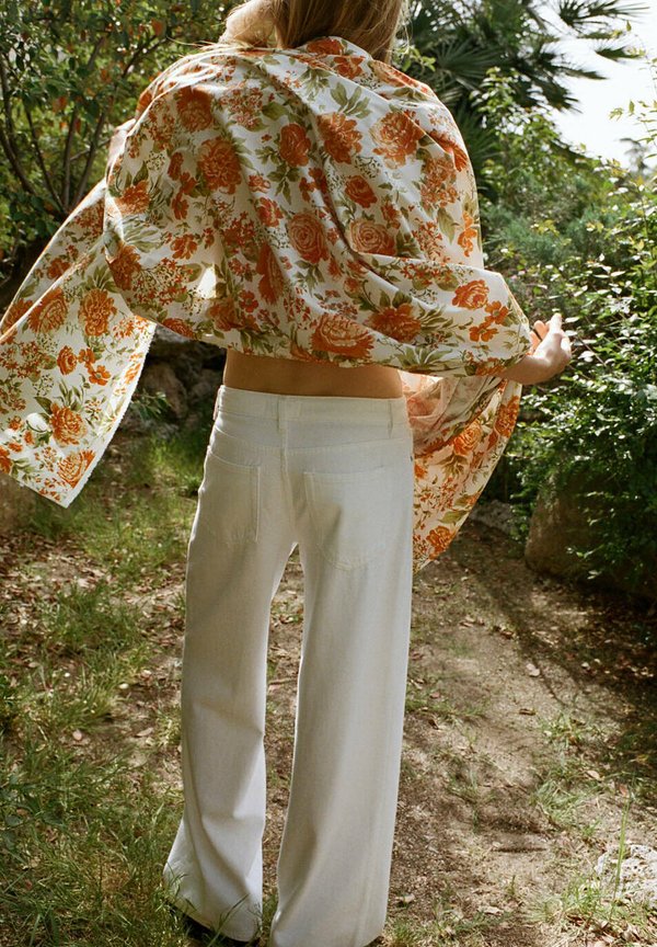 Mango ADULT - Relaxed fit jeans - white