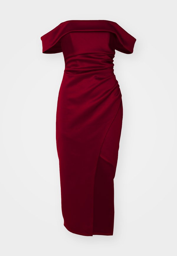 WAL G. WEDDING VINCENZO ROUCHED MIDI