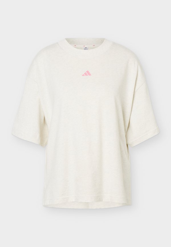 adidas Sportswear 3 STRIPES STUDIO BOYFRIEND TEE - Print T-shirt - chalk white melange