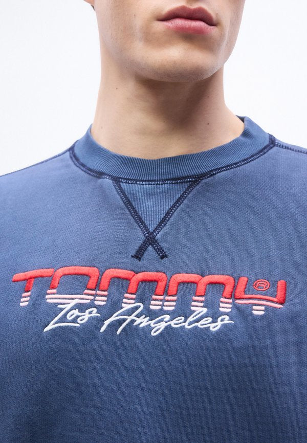 Tommy Jeans LOGO EMBROIDERY WASHED RELAXED FLEECE SWEATSHIRT