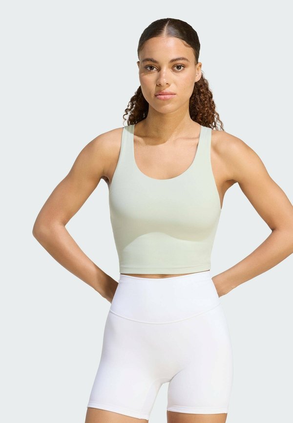 adidas Performance ALL ME MEDIUM SUPPORT BRA TANK - Top - halo green