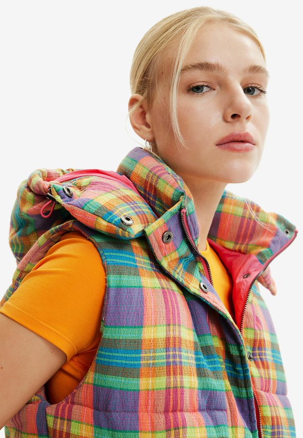 Desigual PLAID PADDED GILET