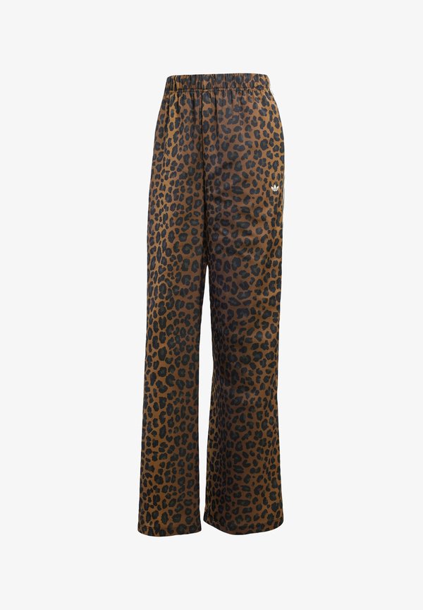 adidas Originals WIDE LEG LEO PRINT SATIN PANTS - Tracksuit bottoms - multicolor bronze strata