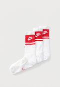 Nike Sportswear UNISEX 3 PACK - Socks - white/red