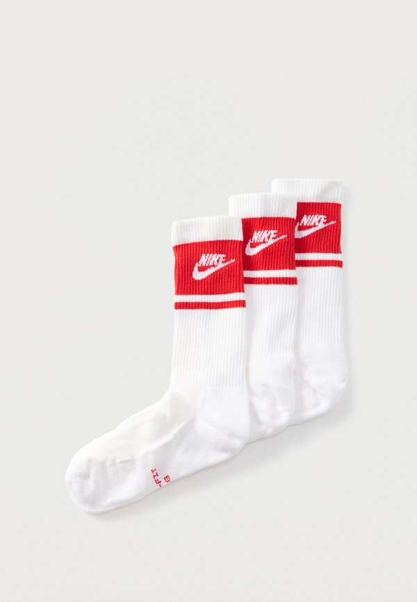 Nike Sportswear UNISEX 3 PACK - Socks - white/red
