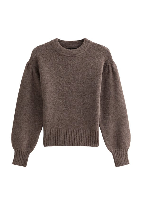 New Look DARK  PUFF SLEEVE CREW NECK