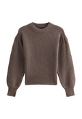 New Look DARK  PUFF SLEEVE CREW NECK