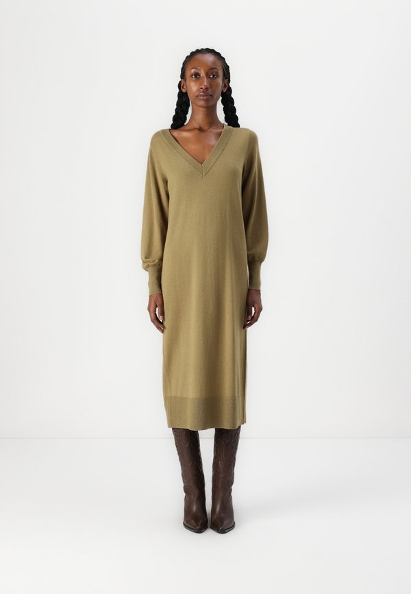 VILA VIAMANDA LONG V NECK DRESS