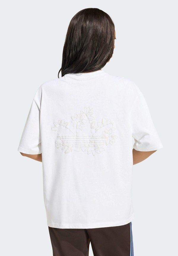 adidas Originals FLORAL GFX - Basic T-shirt - white