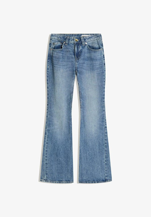 Bershka Flared Jeans - light-blue denim