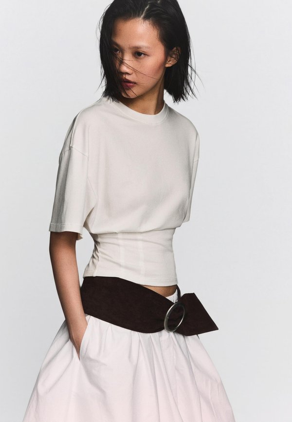 Bershka Basic T-shirt - white