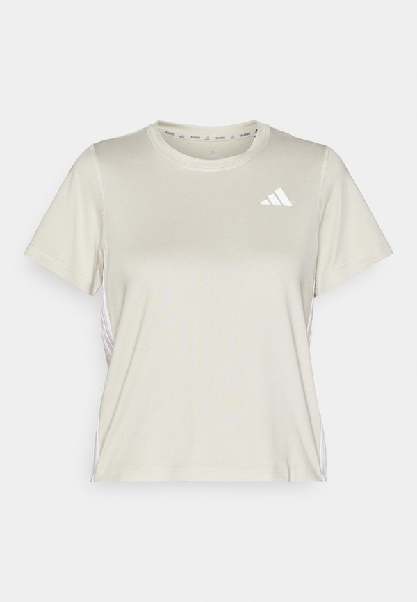 adidas Performance WORKOUT ESSENTIALS 3-STRIPES - Sports T-shirt - alumina/white
