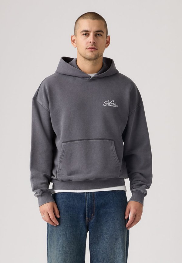 Levi's® TWO HORSE BOXY - Hoodie - grunge wash gr opt2 dark phantom