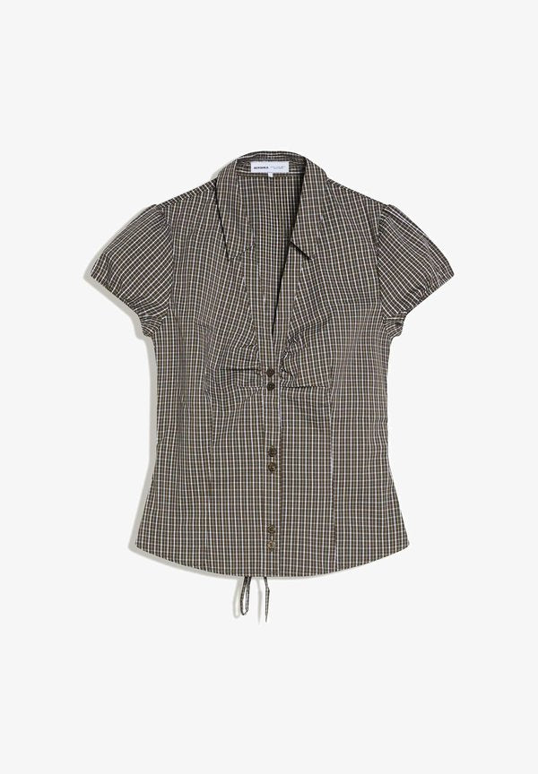 Bershka SHIRT 01337710 - Button-down blouse - brown