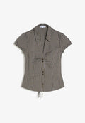 Bershka SHIRT 01337710 - Button-down blouse - brown