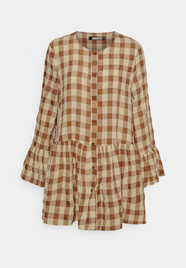 Missguided Petite GINGHAM SMOCK DRESS
