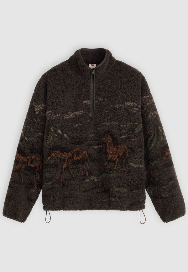 Levi's® IDYLLWILD - Fleece jumper - black/multi-coloured/brown