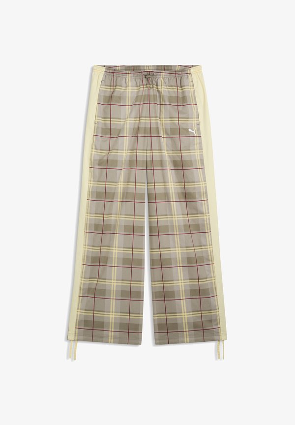 Puma T7 RELAXED TARTAN-HOSE - Trousers - mouse gray