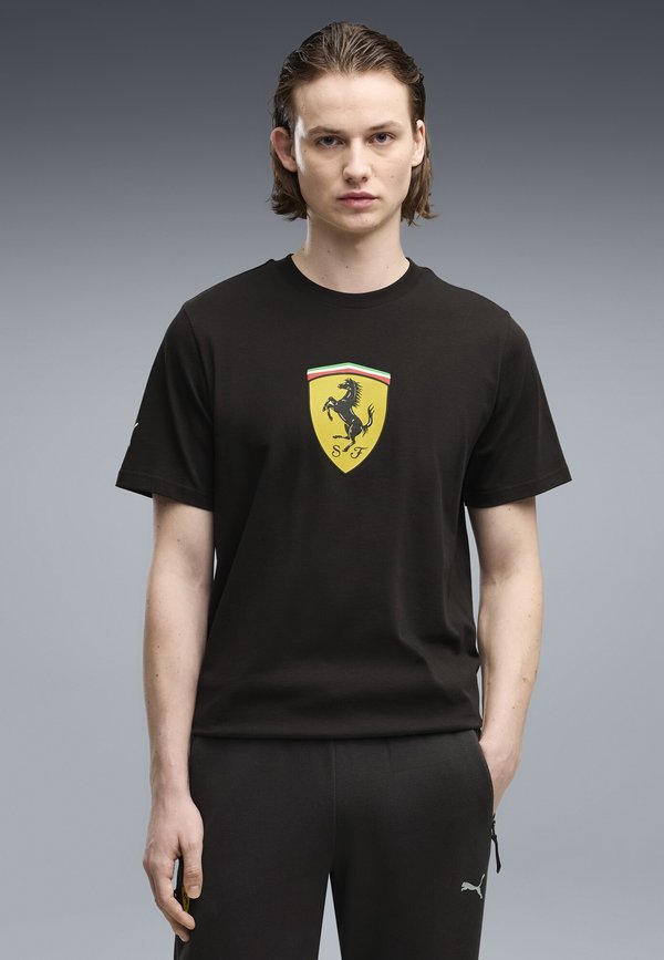 Puma SCUDERIA FERRARI COLOURED SHIELD T-SHIRT - Print T-shirt - black