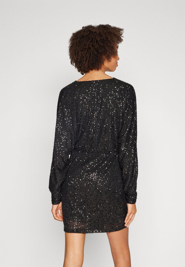 Colourful Rebel BELLE SEQUINS DEEP V-NECK MINI DRESS