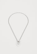 Tommy Hilfiger TOGGLE HEART - Necklace - silver-coloured